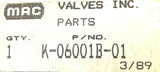 Mac K-06001B-01 Valve Repair Kit