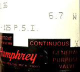 Humphrey 062-4E1-36 Directional Valve 24DC 0-125psi 6.7W