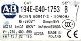 Allen-Bradley 194E-E40-1753 Disconnect Load Switch Ser B 50-60Hz 40A W/ Knob