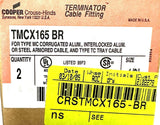 Cooper Crouse-Hinds TMCX165 BR Terminator Cable Fitting (Lot of 2)