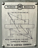 Parker Majestic 2Z 6" x 18" Surface Grinder w/ Walker Magnetic Chuck 1 HP 220V