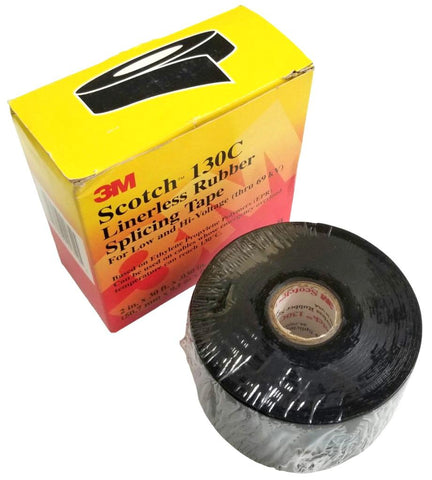 Scotch 130C Lineless Rubber Splicing Tape 2" x 30' x 0.030"