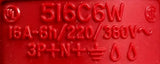 Hubbell Hubbell 516C6W Connector Sleeve Twist Lock 16A 6H 220/380V Watertight