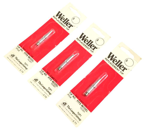 Weller PTC8 Replacement Solder Tip Fits Model TC201 and TCP1 (Lot of 3)