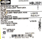 Hubbell HBL2321 Twist-Lock Plug 20A 250V 2P (Lot of 2)