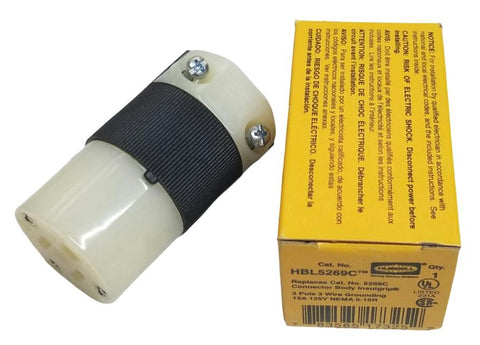 Hubbell HBL5269C Plug 2P 15A 125V NEMA 5-15R (Lot of 3)