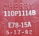 Cherry E78 Switch 0.1A 125VAC 110P1114B E78-15A 5-17-82 (Lot of 10)