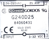 Crouzet Gordos G240D25 Solid Sate Relay 25A 24-280VAC 3-32VDC 84060431