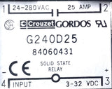 Crouzet Gordos G240D25 Solid Sate Relay 25A 24-280VAC 3-32VDC 84060431