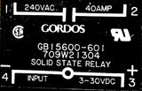 Gordos GB15600-601 Solid State Relay 240VAC 40A 3-30VDC 709W21304