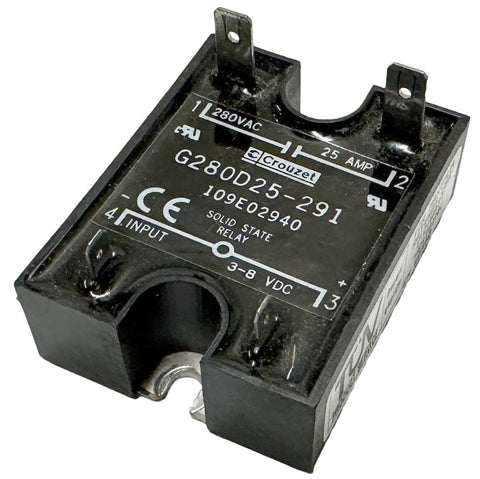 Crouzet G280D25-291 Solid State Relay 109E02940 280VAC 3-8VDC 25A