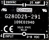 Crouzet G280D25-291 Solid State Relay 109E02940 280VAC 3-8VDC 25A