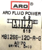 ARO M812SS-120-A-G Fluid Power Solenoid Valve A0170 W/ Coil 114 138-33 120VAC