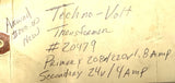 Techno-Volt 20479 Transformer Class 2b 500VA Primary 208V Secondary 24-220V