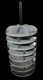 Rotabin Metal 8 Shelf Revolving Industrial Parts Bin Organizer 28" Diameter