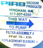 Piab piClassic Xi x 3 Vacuum Pump Generator PLC.X3BN.S.DD.S W/ Solenoid Valve