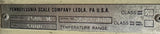 Pennsylvania 7500 Portable Scale 1,000 LB x .2 Capacity 19" x 28"