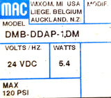 MAC 92A-EAF-000-DM-DDAP-1DM Solenoid Valve 35-120psi W/ Two Coils DMB-DDAP-1DM