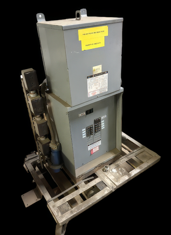 Square D Mobile Power Distribution 8 Outlet Breaker Panel 208V 1 Ph to 120V 1 Ph