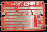 Leroy Somer B22JS3DQ Motor 5 HP 3475 RPM 230/460V w/ Pump