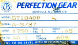 Perfection Gear ST1840B Speed Gear Reducer Box 1750rpm Input 1SF 0.65HP Input