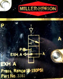 Miller-Herion 3381 Pneumatic Control Valve 15-150psi EXH A