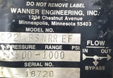 Wanner C22ABSNRREF Pressure Regulating Valve 500-1000psi