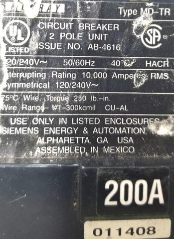 Murray MP250 2 Pole Circuit Breaker 50A 120/240VAC 1 PH Plug In Mount Murray MP250 2 Pole Circuit Breaker 50A 120/240VAC 1 PH Plug In Mount