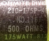OHMITE 210-175P-46 Vitreous Enamled Resistor 1161 175W 500OHMS