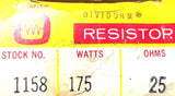 OHMITE 210-175P-46 Vitreous Enamled Resistor 1158 175W 25 OHMS