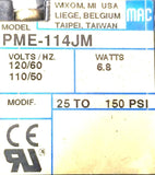 MAC 811C-PM-114JM-152 Solenoid Valve W/ PME-114JM W/ Pneumatic Regulator