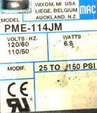 MAC 811C-PM-114JM-172 Solenoid Valve W/ PME-114JM W/ Pneumatic Regulator