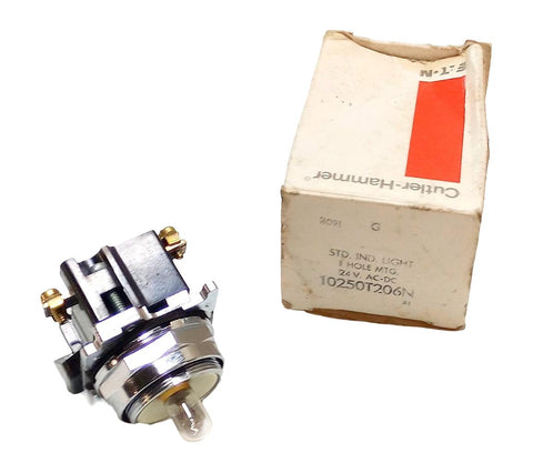 Cutler-Hammer 10250T206N Standard Indicating Light 1 Hole MTG. 24V AC/DC