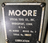Moore No. 3 Jig Borer w/ Bausch & Lomb Acu-Rite II DRO