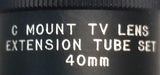 Nikon C Mount TV Lens Extension Tube Set 40mm