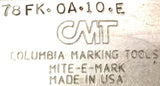 CMT 78FK-0A-10-E Mite-E-Mark Impact Marker 78-11 1-800-469-MARK W/ Turck Sensor