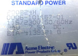 Acme 200B24H Power Supply 0006-010067-01 115-230V 50-60Hz 7.5A EIA-4139321