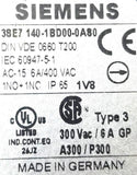 Siemens 3SE7 140-1BD00-0AS0 Emergency Stop Switch Type 3 6A AC-15 400VAC IP65
