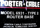 Air Turbine Tool 310RXSV Router 30000rpm W/ Porter Cable 6931 Router Base Type 2