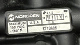 Norgren K71DA00 Pneumatic Control Valve w/ Handle 150 PSIG 160°F