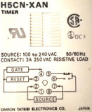 Omron H5CN-XAN Timer Module Source 100-240VAC 50-60Hz Contact 3A 250VAC 4 Digit