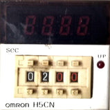 Omron H5CN-XAN Timer Module Source 100-240VAC 50-60Hz Contact 3A 250VAC 4 Digit