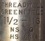Threadwell Greenfield 1-1/2" - 16 Tap NS G HS MM44
