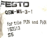 Festo QSM-M5-3-I Push In Threaded Fitting 153313 S5 (Bag of 6)