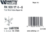 Watts Regulator RK 909 VT 4-6 Total Relief Valve Repair Kit 0887236