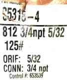 Armstrong C5318-4 Steam Trap Conn 3/4" NPT Orif 5/32"