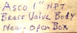 Asco Brass Valve Body 1" NPT