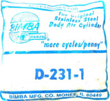 Bimba D-231-1 Pneumatic Std Round Line Rod Clevis Assembly
