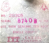 ITT MR 2G305 Hydraulic Valve 1/4" NPT Single Couple