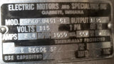 Electric Motors ESP60CU4G1-C1 Fan Motor 115V 2.4A 1PH 60Hz 1-10HP Output 1050rpm